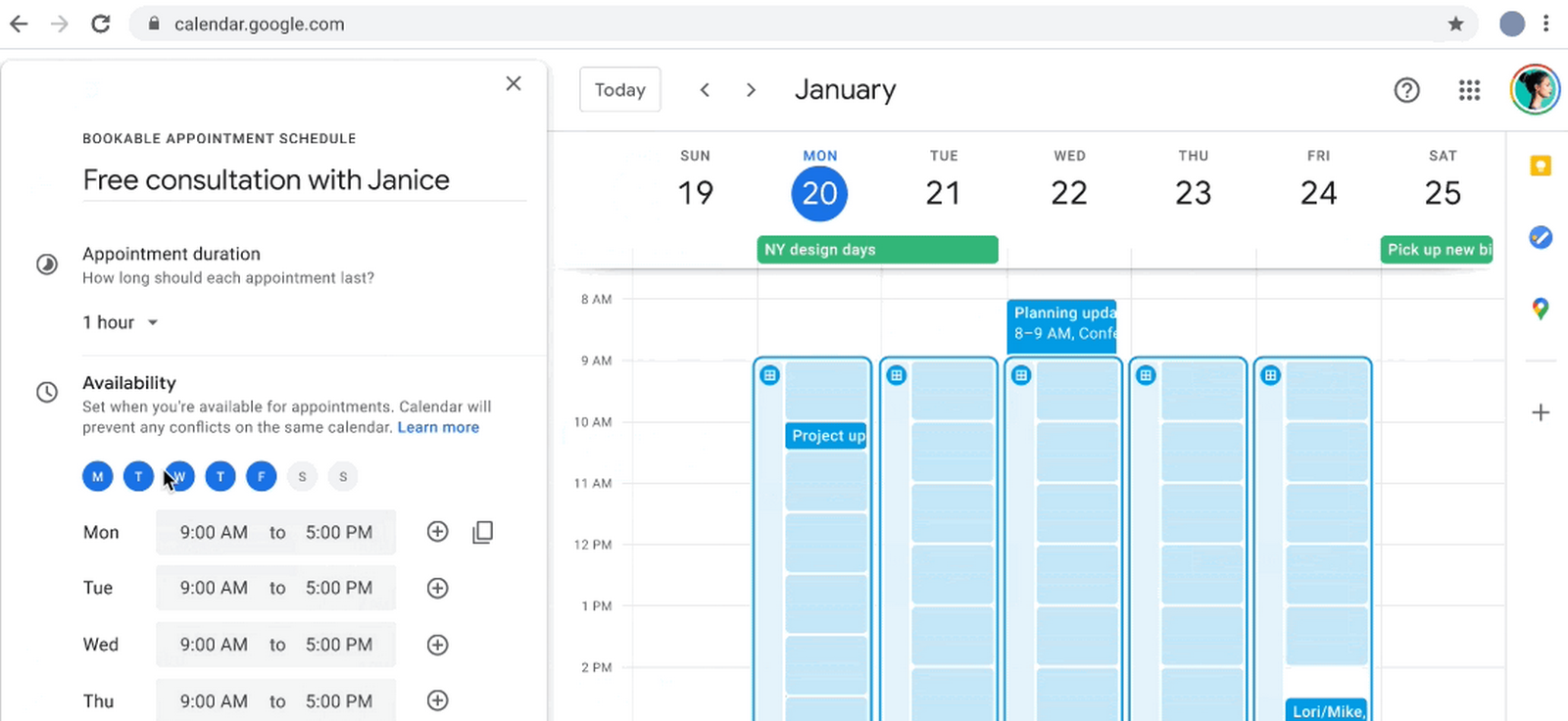 Google Calendar, ora si può prenotare da soli un appuntamento su un calendario altrui