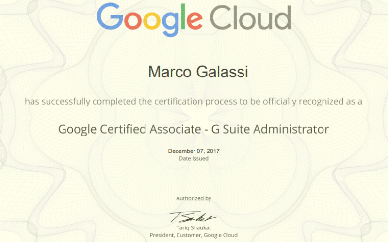 Google Certified Associate G Suite Administrator